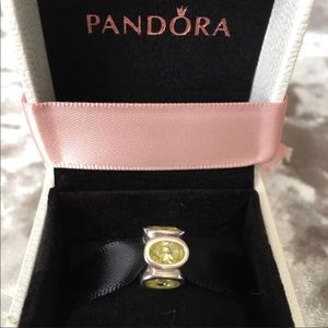 Lime Green Oval Pandora Charm